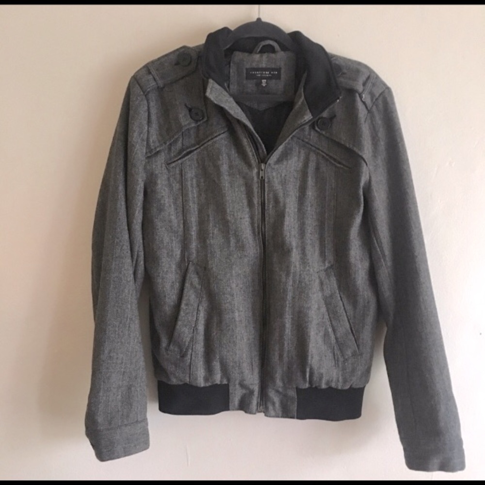 F21 Men’s Gray ZIP Up Coat Size Medium